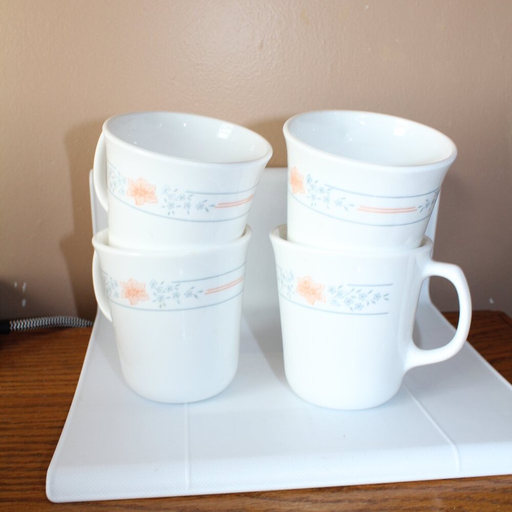 ☀️ 4/$20 Corelle Apricot Grove Set of 4 Mugs